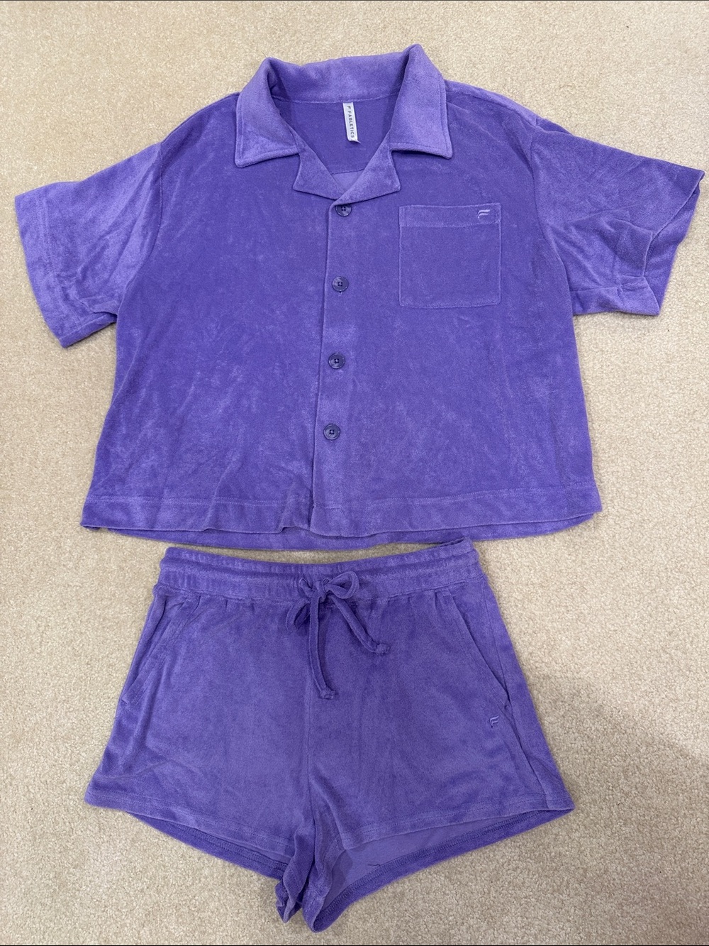 Purple Terry Cloth Two-Piece Set - Fabletics